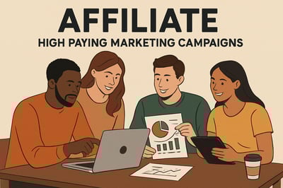 Affiliates collaborating on high paying marketing campaigns