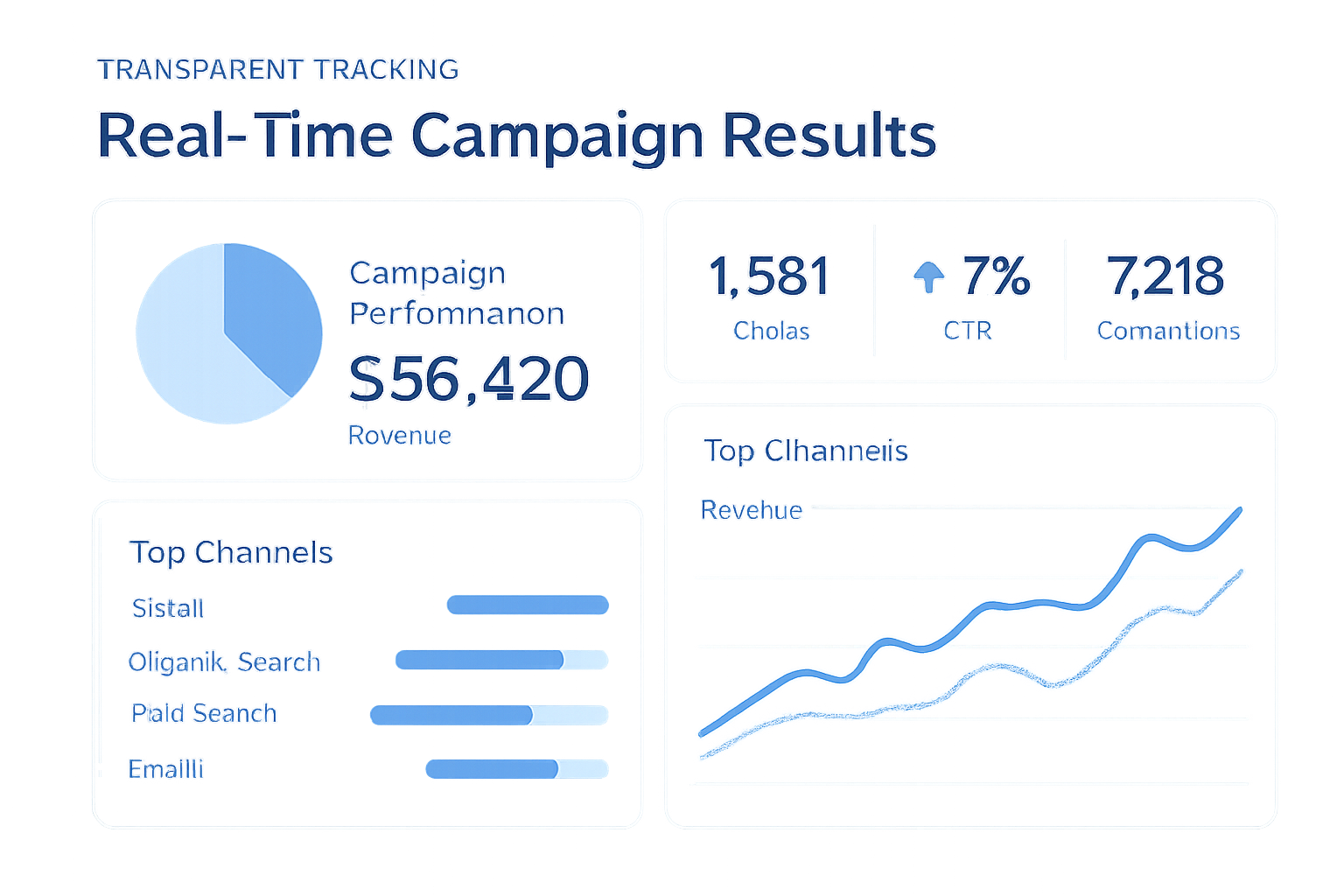 Dashboard showing transparent tracking and real-time campaign results